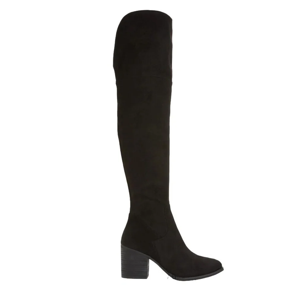 BP Luke Black Faux Leather Over-the-Knee Boots Size 6 NWOB Y2K Whimsigoth Retro